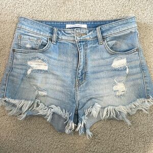 Light denim shorts